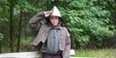 Young boy dressing up as Samuel Collier, one of the four boys brought to Jamestown