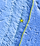 Small map showing earthquake