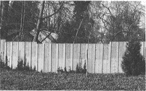 photo of a wooden noise barrier