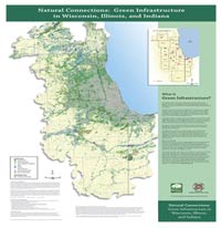 image of map: natural connections: green infrastruture in wisconsin, illinois, and indiana
