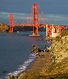 Marshall Beach and Golden Gate Bridge