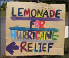 selling lemonade for hurricane relief