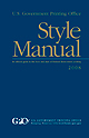 Cover of the 2008 U.S. Government Printing Office Style Manual.