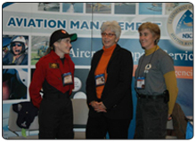 From Left to Right- FWS, Karen Bollinger, AMD, Maria Mancano, and Aviation Training Specialist – Meg Gallagher