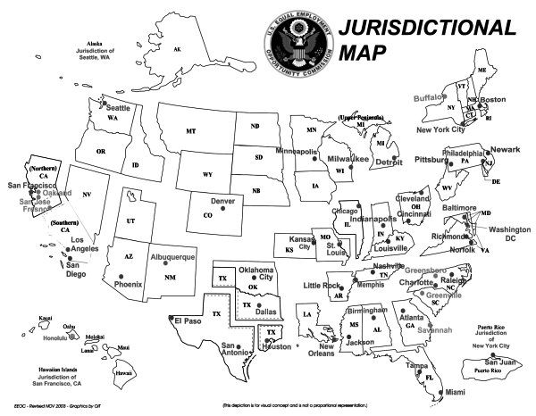 EEOC Jurisdictional Map