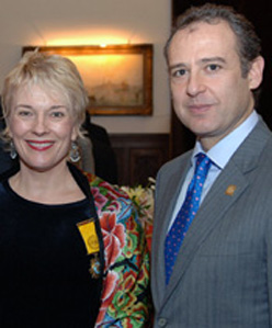 Chairman Adair Margo received Mexico’s Aztec Eagle award, which is the country’s highest honor bestowed on foreign nationals. Mexican Ambassador to the United States Arturo Sarukhan (above) presented the award at a ceremony in Washington, DC to Chairman Margo for her efforts in strengthening cultural ties between the two nations.