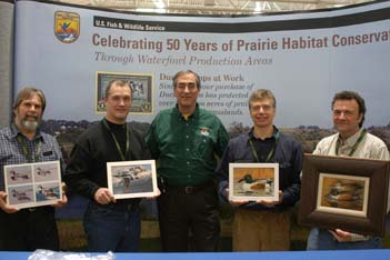March 6-8, Pheasant Fest, WI  listed from L to R Carl Melichar, (artist)  Scot Storm (artist), Tom Melius, R3, Director, Jacque Krieg (artist) and Thomas Miller (artist)   