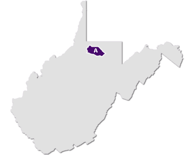 Map of West Virginia