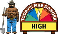 [graphic] Today's Fire Danger HIGH