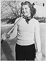 H0002-4. Betty Bloomer at the Kent Country Club, Grand Rapids, MI. 1935.