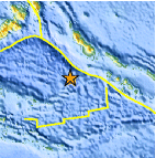 Small map showing earthquake