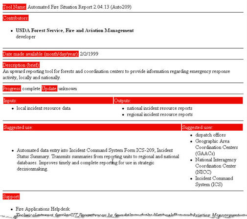 Tools metadata record - Image