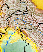 Small map showing earthquake