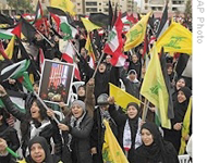 黎巴嫩真主党支持者示威