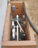 Photo of irrigation controls.