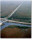 aerial view south of the L67 extension canal and levee