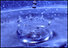Clean water droplet.