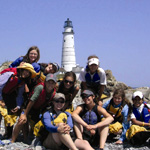 Kayakers at Boston Light