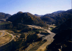 Image of a typical road construction project in lowland hills