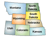 Mountain Prairie Region State Map