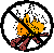 campfire with circle around it an a slash across indicating no campfires