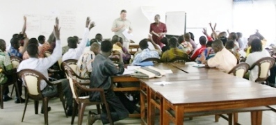 Teachers participating in the workshop