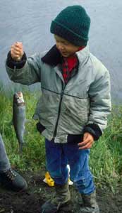 Boy with fish