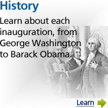 Learn about the history of each inauguration, from Washington to Obama