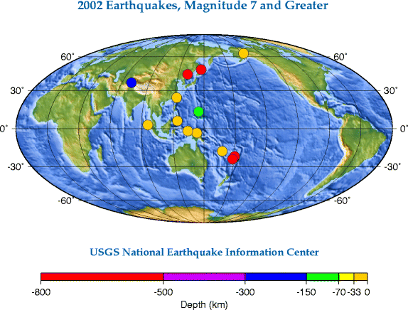 Magnitude 7 and Greater Earthquakes