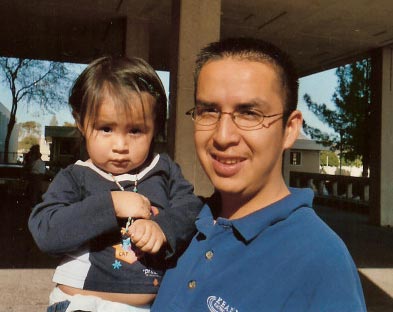 Antonio Yazzie and daughter