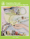 Cover of EPA's Fall 2008 Regulatory Plan and Semiannual Agenda. Picture of a hand holding a seedling.  From this plant grows a clean environment with walkable cities, mountain vistas, clean air, and more.  This cover was the result of an art contest for children K -12 who are children or grandchildren of EPA employees.  The theme was "Caring for the Earth begins with me" Artwork by Lisa Patterson, age 14." width=