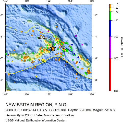 Seismicity in 2003