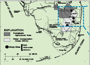map showing location of Northern Everglades