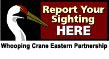 "Report your whooping crane sighting" icon.