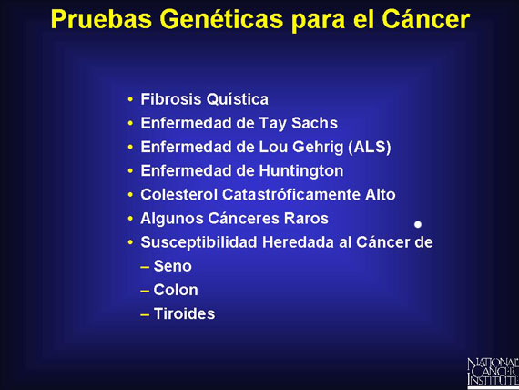 Pruebas Genéticas para el Cáncer