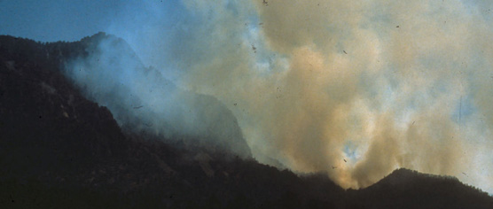 Blue Creek Fire as seen from the Chisos Basin