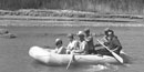 Lady Bird Johnson rafting the Rio Grande, 1966