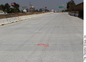 The California demonstration project progressed smoothly. Shown here is the completed pavement.