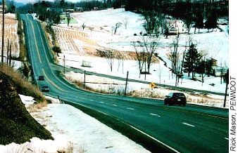 Rural Pennsylvannia road 