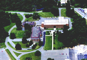 Aerial photo of Turner-Fairbank building