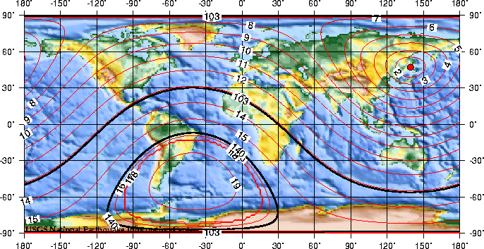 Theoretical P-wave Travel Times