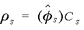 lowercase rho subscript {lowercase s} = (lowercase phi caret subscript {lowercase s}) times uppercase c subscript {lowercase s}