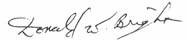 Donald W. Bright signature