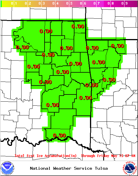 This image displays the storm total ice accumulation forecast through day 2.