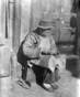 Historical photograph of a Chinese cobbler in San Francisco.