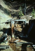 An abandoned mine shaft leaking acidic, metal rich water in the St. Kevin Gulch Watershed, Colo. USGS scientists have studied the processes that case spatial and temporal variability of metal concentrations in the watershed's streams