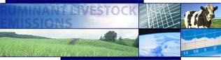 Ruminant Livestock Emissions, photo collage.