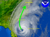 Hurricane FLOYD, 48hr forecast, 1999/09/15.
