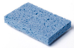 Photo: Blue dish sponge.