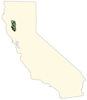 Project location in the Mendocino National Forest.